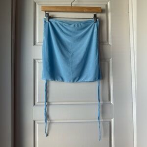 Elegant Sky Blue Mesh Swim Sarong